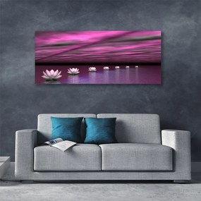 Obraz canvas Lilie Wodne na Jeziorze