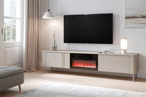 Szafka RTV 200 cm z kominkiem Tirante RTV-2 Halmar, kaszmir