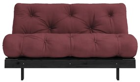 Bordowa rozkładana sofa 140 cm Roots Black Night – Karup Design