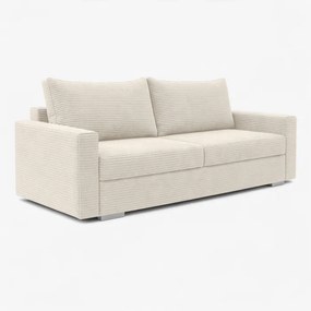 Sofa z Funkcją Spania DRAVOS Beżowa Sztruksowa Nowoczesna