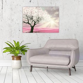 Obraz różowego drzewa (70x50 cm)