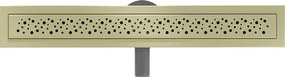 Mexen Flat 360° M12 odpływ liniowy obrotowy 60 cm, złoty szczotkowany - 1A21060-40