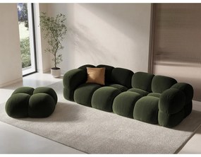 Zielona aksamitna sofa 250 cm Loretto – Cosmopolitan Design