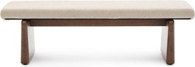 Beżowo-ciemnonaturalna ławka z tkaniny szenilowej Topaz – Kave Home