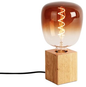 Rustykalna lampa stołowa z naturalnego drewna w tym LED G140 - Bloc Rustykalny / Vintage Oswietlenie wewnetrzne