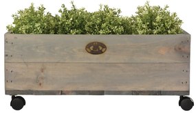Skrzynka na kółkach z drewna sosnowego Esschert Design, szer. 59 cm