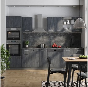 Aneks kuchenny czarny beton/antracyt 300x60x81.6 r-line