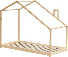 Łóżko Na Materac 90 Cm Z Drewna Abbin Kids Naturalna & 90 X 190 Cm & Bez Materaca - Sklum