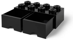 Czarny pojemnik z 2 szufladkami LEGO®