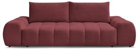 Bordowa sofa z tkaniny szenilowej 278 cm Everest – Bobochic Paris