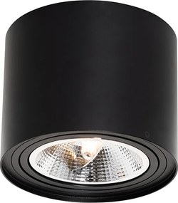 Nowoczesny plafon z reflektorami czarny obrotowy i pochylny AR111 - Rondoo Up