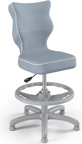 Obrotowe krzesło dziecięce z podnóżkiem Petit Grey rozmiar 3 (119-142 cm)