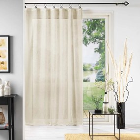 Beżowa firanka z woalu 140x240 cm Linka – douceur d'intérieur