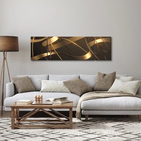Obraz - Brązowe wstążki (170x50 cm)