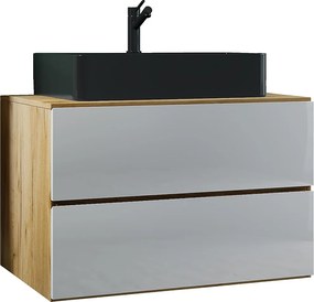 umywalka do mebli łazienkowych Lendas Dąb miodowy / Biały W. 52 x S. 80 x G. 52 cm