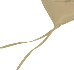 Outsunny Zestaw 2 poduszek na siedziska, 98 x 50 cm, poduszki na krzesła z trokami, pokrowiec materiałowy, 8cm grubości Khaki | Aosom PL