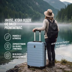Zestaw walizek podróżnych NEW YORK, 3-elementowy, ABS, jasnoniebieski Deuba