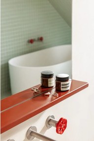 Lustro z półką z drewnianą ramą ścienne 50x75 cm Lun – noo.ma