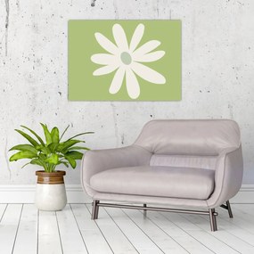 Obraz na szkle - Hipisi, zielone kwiaty N⁰2 (70x50 cm)