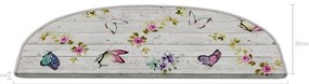 Kremowe dywaniki na schody zestaw 16 szt. 20x65 cm Butterfly Life – Vitaus