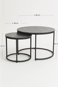 Zestaw 2 stolików Renty Center