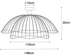 Designerska lampa sufitowa brąz 45 cm - PuaDesignerski Oswietlenie wewnetrzne