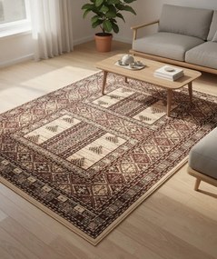 Bordowy dywan vintage G4-H65