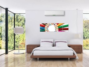Obraz kredek (170x50 cm)