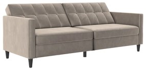 Beżowa aksamitna sofa 203 cm Hartford – Støraa