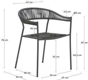 Szare krzesła z imitacji rattanu zestaw 4 szt. Futadera – Kave Home