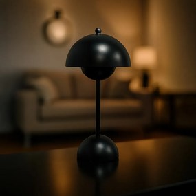 Lampka nocna na dotyk, ładowanie, czarna COSTA Black