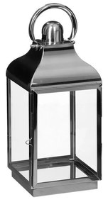 Lampion dekoracyjny szklany INOX, 3 sztuki w komplecie