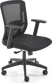 Ergonomiczny czarny obrotowy fotel z regulacją podłokietników Z2-Z18