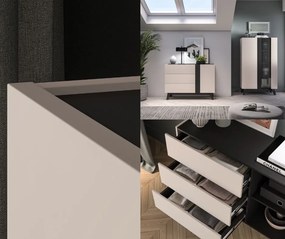 Komoda 120 cm Freshion 04, kaszmir / czarny