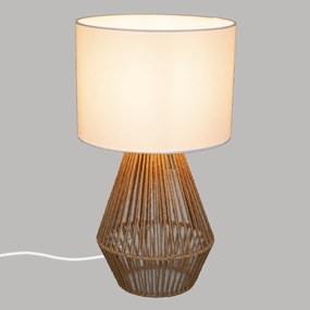 Lampa stołowa LILA, podstawa z plecionki, 40 cm