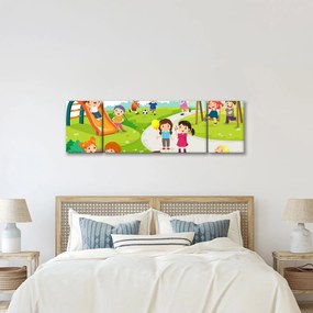 Obraz dziecięcych zabaw w piaskownicy (170x50 cm)