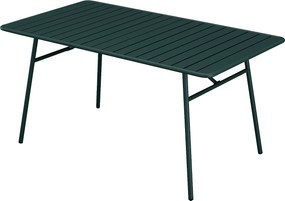 Stół ogrodowy o dł. 160 cm z metalu - Butelkowa zieleń - MIRMANDE marki MYLIA