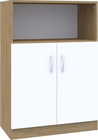 Dwudrzwiowa szafka biurowa na klucz Simple z półką, 80x40x120,5 cm, index 80-3P-2F2