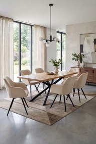 Zestaw 2 beżowych krzeseł pikowanych C4-P64