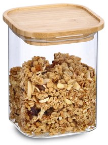 Słoik z pokrywką bambusa, 900 ml, 11 x 11 x 13,6 cm