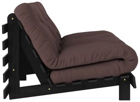 Ciemnobrązowa rozkładana sofa 160 cm Roots Black Night – Karup Design