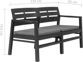 Ławka dwuosobowa z poduszkami Nikita