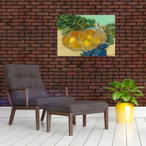 Obraz - Vincent van Gogh, Still Life of  Oranges and Lemons with  Blue Gloves, reprodukcje (70x50 cm)