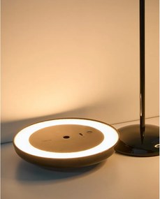 Czarna lampa stołowa LED ze ściemniaczem z metalowym kloszem (wysokość 35 cm) Porte – Kave Home