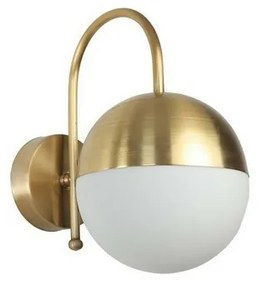 Kinkiet lampa ścienna Küre Aplik Eskitme Beyaz Camli, biały/złoty