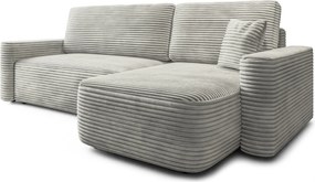Masseno Narożnik NERI z funkcją spania i pojemnikiem na pościel Narozniki L, Rozkładana sofa - Jasnoszary, TILIA 83