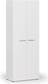 Szafa biurowa z drzwiami PRIMO WHITE, 800 x 420 x 2128 mm, biały