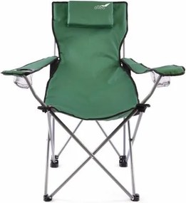Krzesło turystyczne wędkarskie DIVERO składane ciemnozielone