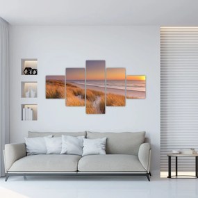 Obraz - Plaża o zachodzie słońca (125x70 cm)