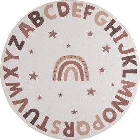 Kremowy dywan dziecięcy odpowiedni do prania ø120 cm Coco 1133 – Ayyildiz Carpets